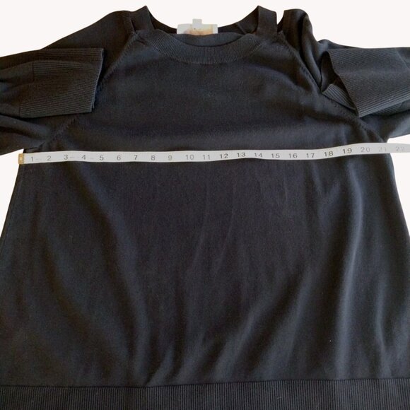 Loft Sweater Xl Long Sleeve Knit Black Wide Cuff - Picture 4 of 11